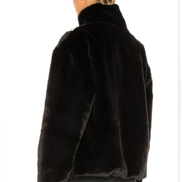 Nike Sportswear Faux Fur Jacket Black Full Zip Women’s Medium - Picture 6 of 16